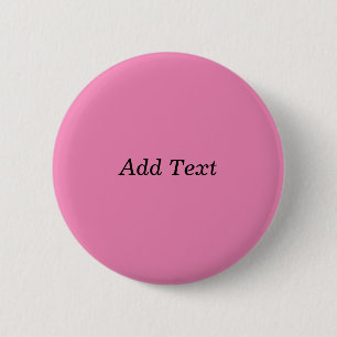 Bóton Redondo 5.08cm Modelo de texto personalizado rosa criar