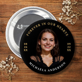 Bóton Redondo 5.08cm Moderno Para Sempre Em Nossos Corações Funeral/Mem