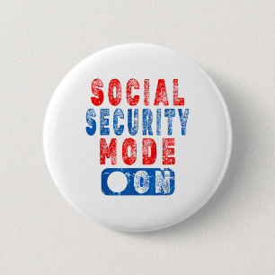 Bóton Redondo 5.08cm Modo de Segurança Social Ativado - Humor Cidadão d