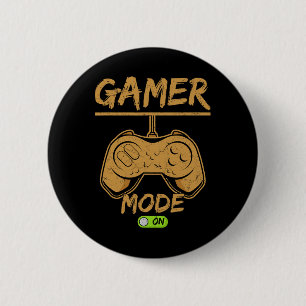Bóton Redondo 5.08cm Modo Gamer Ativado – Perfeito Para Jogadores Hardc