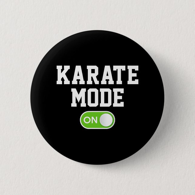 Bóton Redondo 5.08cm Modo Karate Em Karateka Engraçada (Frente)