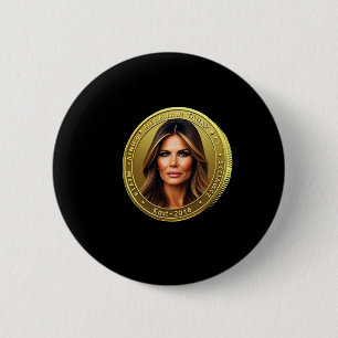 Bóton Redondo 5.08cm Moeda de Trump e Melania Lança Meme Coin Trum