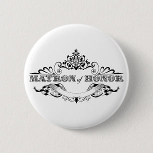 Bóton Redondo 5.08cm Moldura Vintage Dama de Honra Festa de Casamento