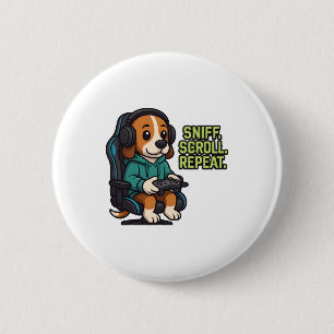Bóton Redondo 5.08cm Moletom de desenho animado de Beagle de jogos Desi