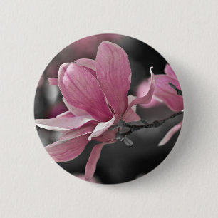 Bóton Redondo 5.08cm Molho Rosa Japonês Magnolia