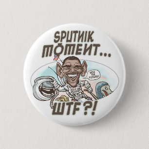 Bóton Redondo 5.08cm Momento do pássaro do Dodo de Obama WTF