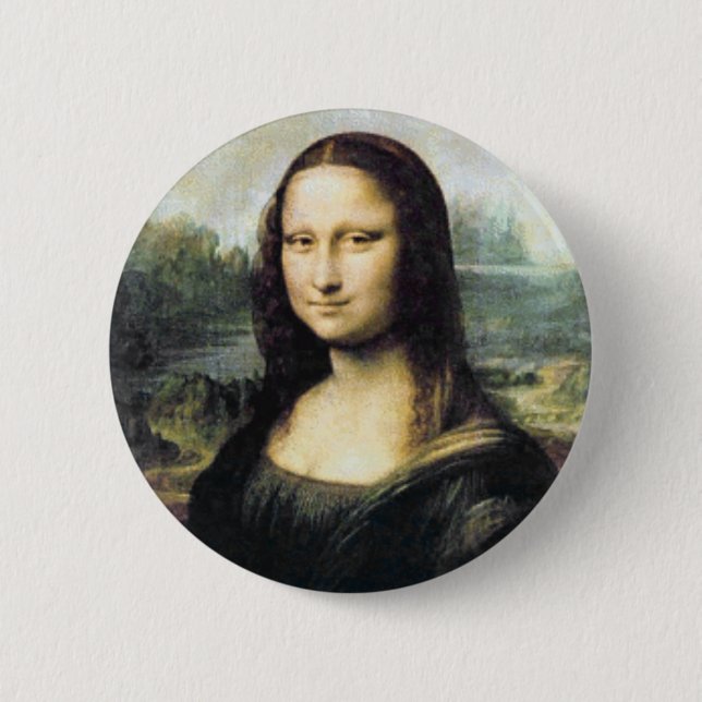 Bóton Redondo 5.08cm Mona Lisa Pin (Frente)