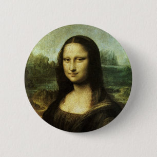 Bóton Redondo 5.08cm Mona Lisa por Leonardo da Vinci, Arte Renascentist