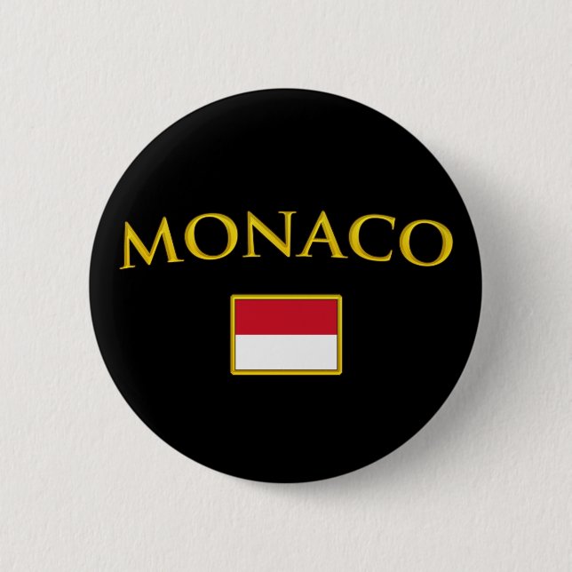 Bóton Redondo 5.08cm Monaco dourado (Frente)