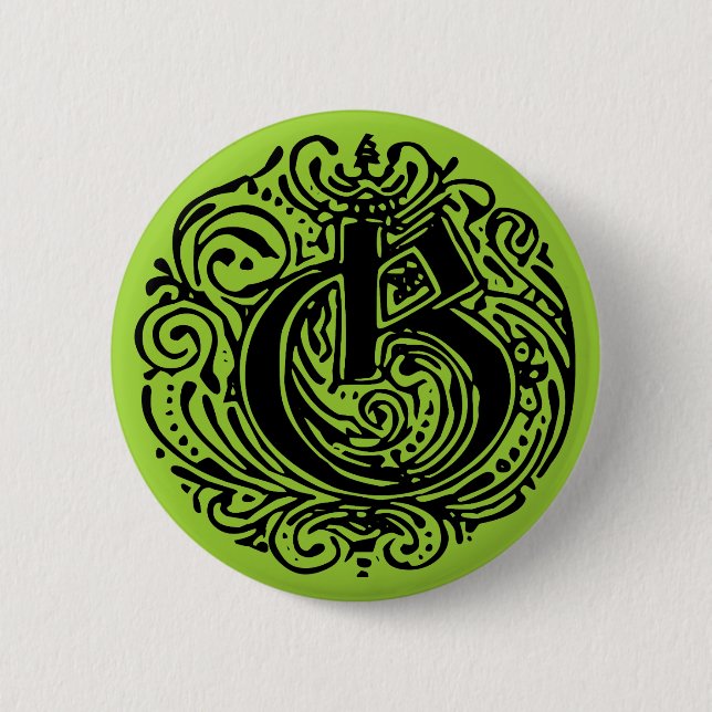 Bóton Redondo 5.08cm Monarquia "G" (Frente)