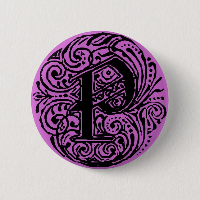 Bóton Redondo 5.08cm Monarquia "P" (Frente)