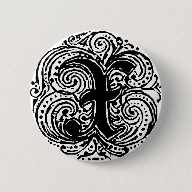 Bóton Redondo 5.08cm Monarquia "X" (Frente)