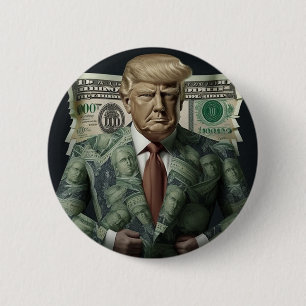 Bóton Redondo 5.08cm Money Suit Trump: Um Símbolo de Riqueza e Poder