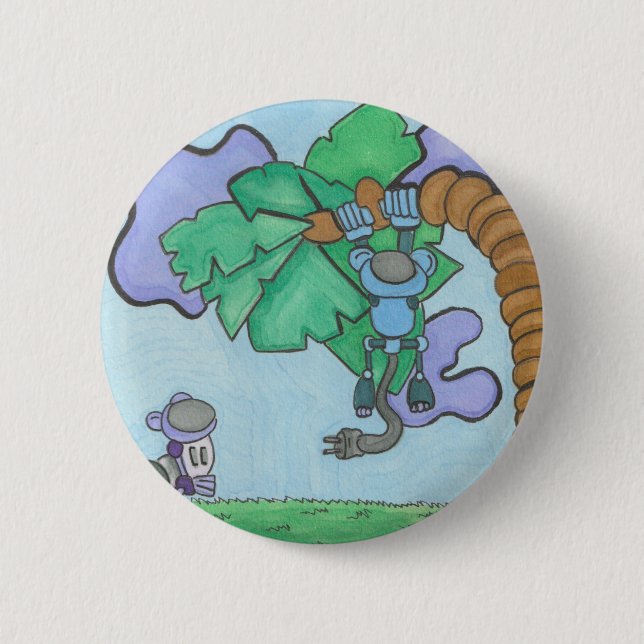 Bóton Redondo 5.08cm Monkeings (Frente)