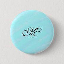 Monograma com cor aquosa verde azul com letra de a