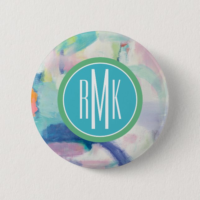 Bóton Redondo 5.08cm Monograma | Trial e Airy Bright (Frente)