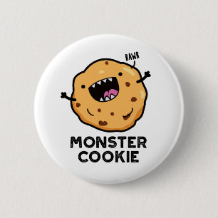 Bóton Redondo 5.08cm Monster Cookie Bonito Comida Pun