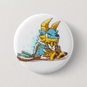 Bóton Redondo 5.08cm Monster Hunter Chibi zinogre