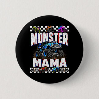 Bóton Redondo 5.08cm Monster Truck Mama Family Matching Monster Trucks