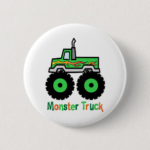 Bóton Redondo 5.08cm Monster truck verde