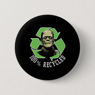 Bóton Redondo 5.08cm Monstro de Frankenstein - 100% Reciclado S Funny H