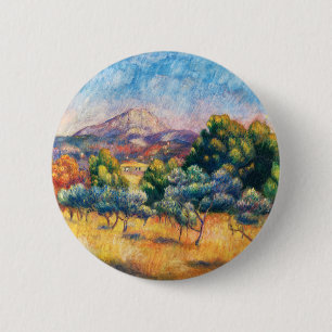 Bóton Redondo 5.08cm Montagne Sainte-Victoire (Paysage) Renoir