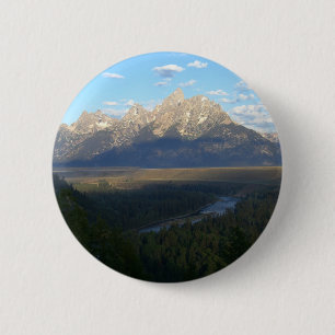 Bóton Redondo 5.08cm Montanhas Jackson Hole (Grande Parque Nacional de 
