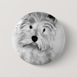 Bóton Redondo 5.08cm Montanhas Terrier branco ocidentais
