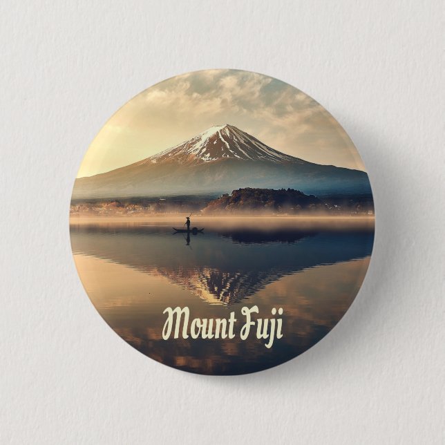 Bóton Redondo 5.08cm Monte Fuji (Frente)