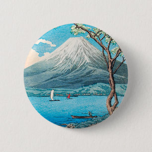 Bóton Redondo 5.08cm Monte Fuji do lago Yamanaka por Hiroaki Takahashi
