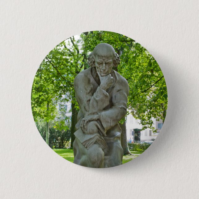 Bóton Redondo 5.08cm Monumento a Paracelso em Salzburgo (Frente)