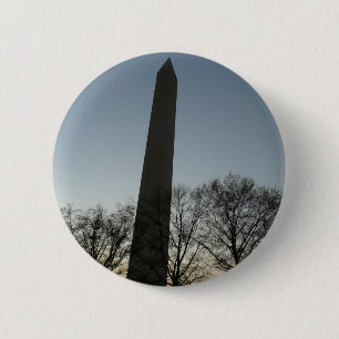 Bóton Redondo 5.08cm Monumento a Washington no inverno II