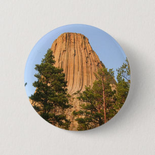 Bóton Redondo 5.08cm Monumento nacional da torre dos diabos, Wyoming