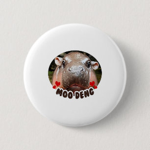 BÓTON REDONDO 5.08CM MOO NEGAR O FAMOSO BEBÊ PIGMY HIPPO MOODENG - DESL