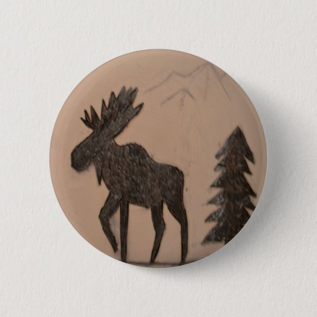 Bóton Redondo 5.08cm Moose (Frente)