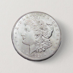 BÓTON REDONDO 5.08CM MORGAN SILVER DÓLAR