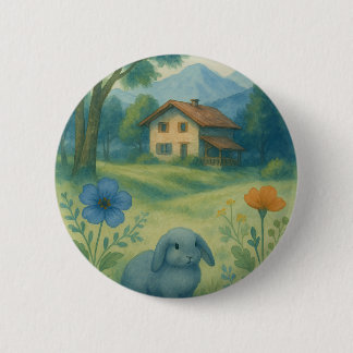 Bóton Redondo 5.08cm Morning Calm – Watercolor Meadow with Bagolo