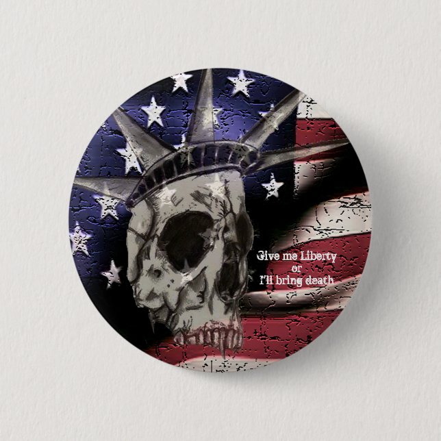 Bóton Redondo 5.08cm Morte ou Liberdade (Frente)