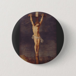 Bóton Redondo 5.08cm morto cristo sobre a cruz de Peter Paul Rubens