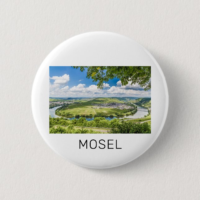 Bóton Redondo 5.08cm Moselle Loop Trittenheim Panorama Alemanha Souveni (Frente)