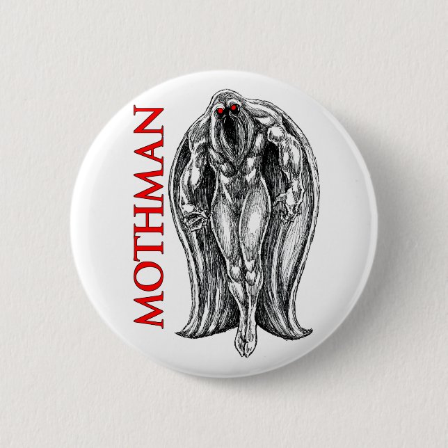 Bóton Redondo 5.08cm Mothman (Frente)