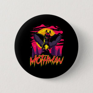 Bóton Redondo 5.08cm Mothman Movie Divertido Criptid Halloween Mmestrad