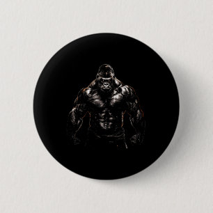 Bóton Redondo 5.08cm Motivação para Academia de Macaco Gorila Roupas pa