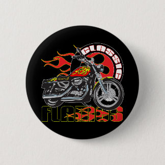 Bóton Redondo 5.08cm Motocicleta clássica do trabalho da pintura da