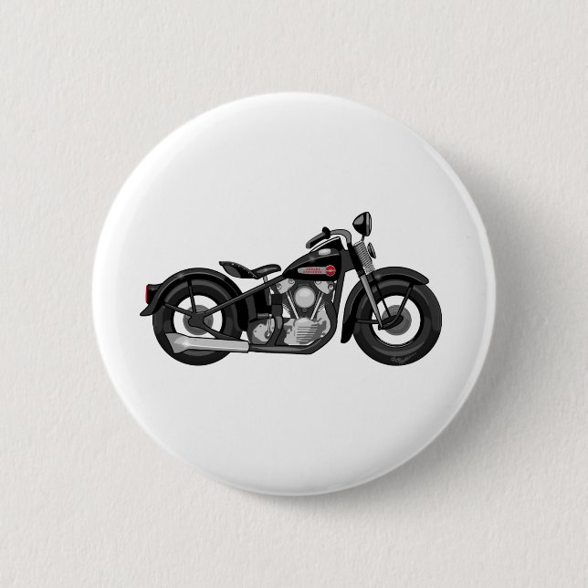 Bóton Redondo 5.08cm Motocicleta do Knucklehead (Frente)