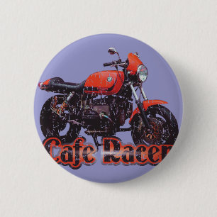 Bóton Redondo 5.08cm Motocicleta do piloto do café