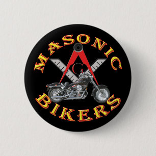 Bóton Redondo 5.08cm Motociclistas maçónicos