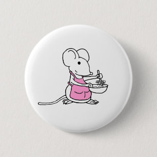 Bóton Redondo 5.08cm Mouse de cozinha rosa