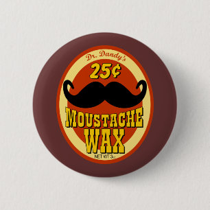 Bóton Redondo 5.08cm Moustache Enceramento do Dr. Dândi