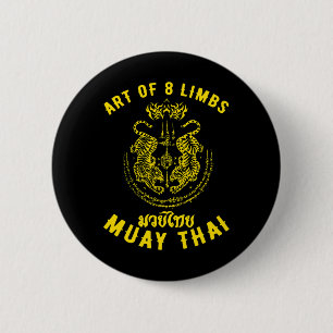 Bóton Redondo 5.08cm Muay Thai Mma Tigre Oito Pernas Kickboxing